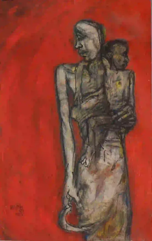 Artist Rabin Dutta oil painting