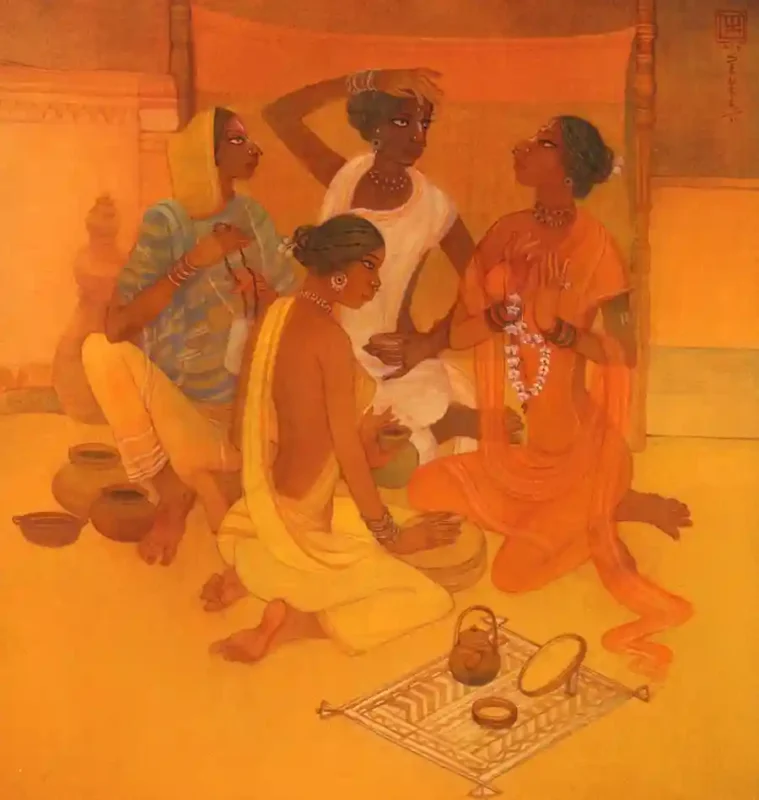 stuti laha oil paintig